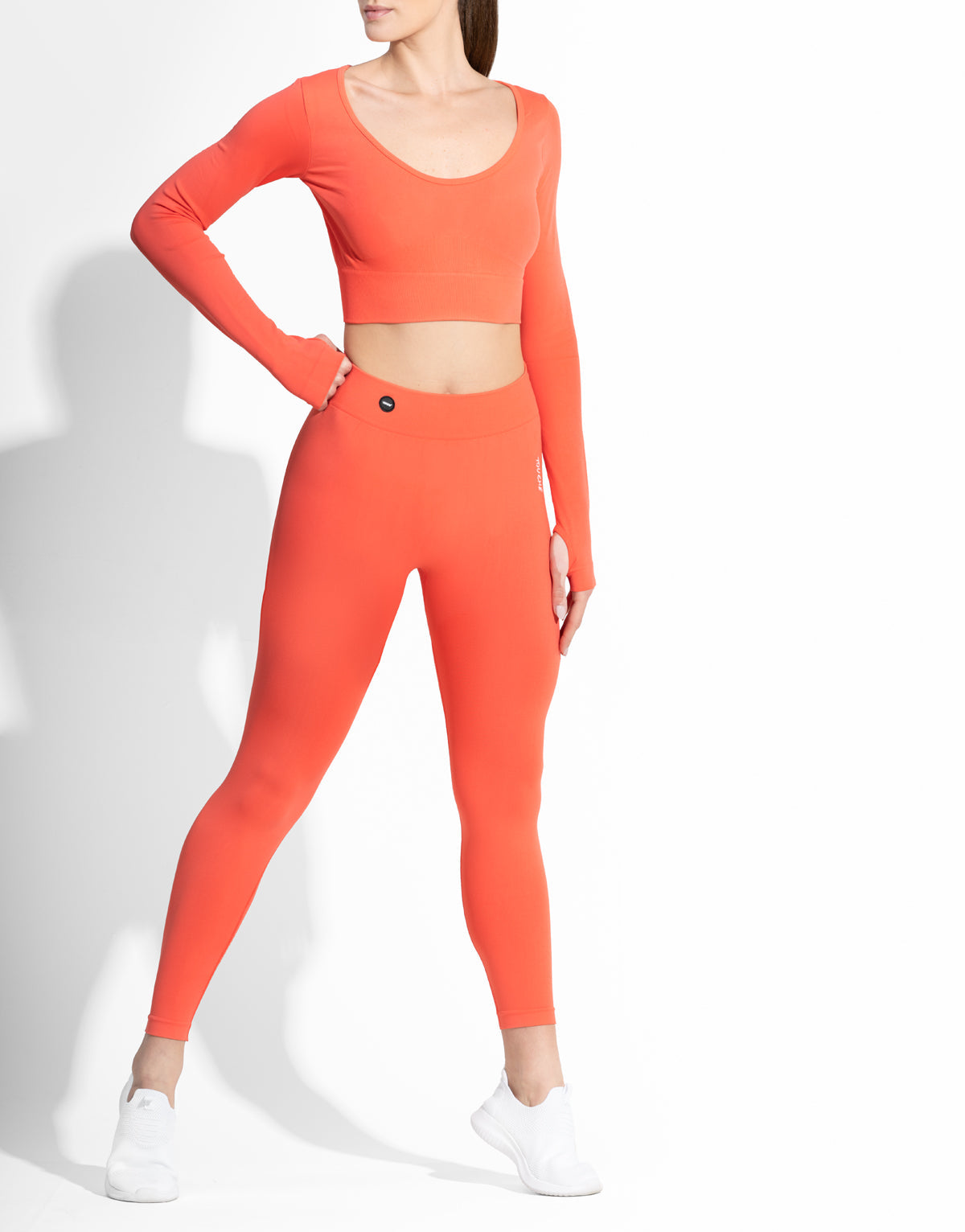 BASSIC ORANGE LONG SEAMLESS (FREE TOP)