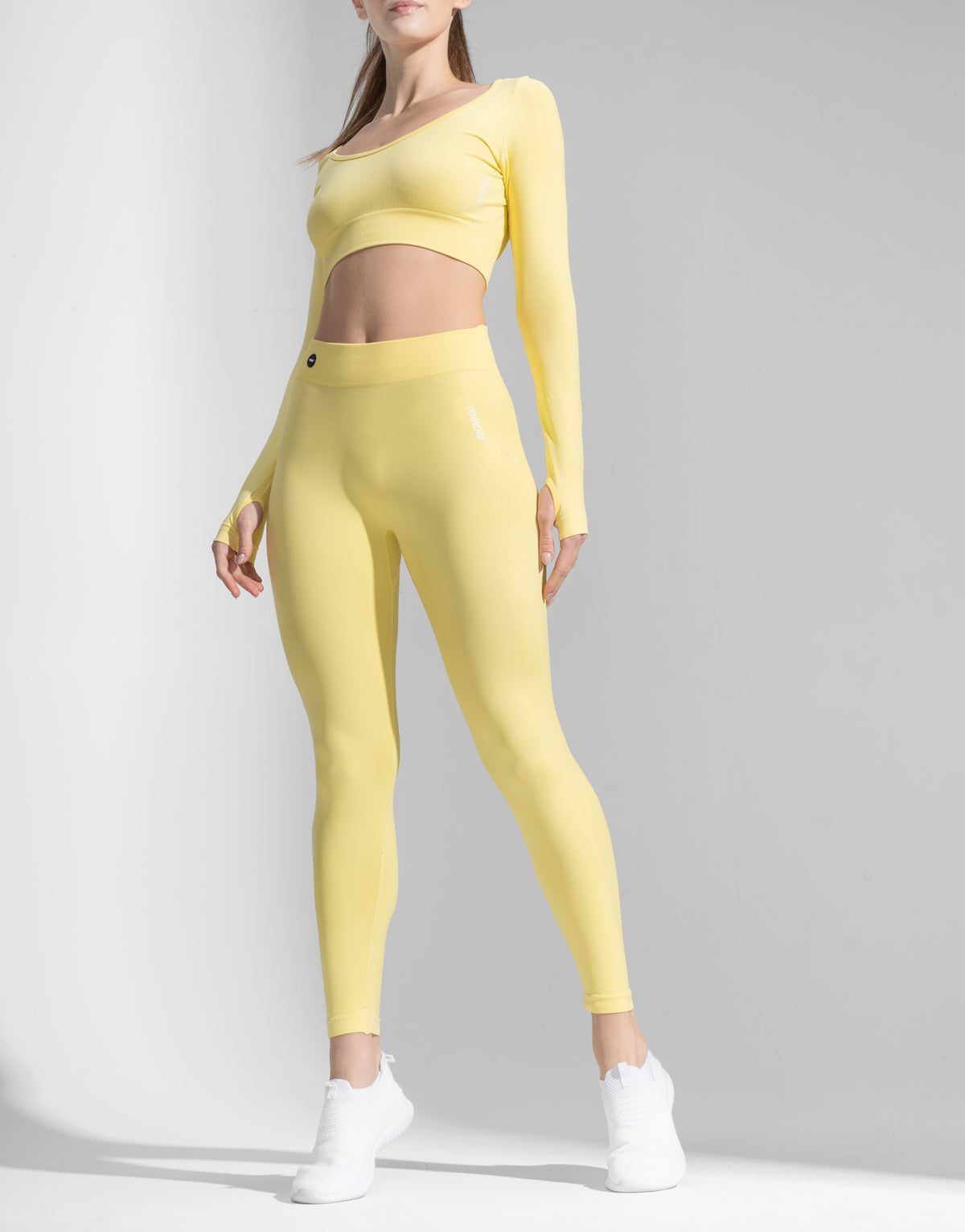 BASSIC YELLOW LONG SEAMLESS (FREE TOP)