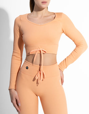 RIBBED PEACH SEAMLESS (FREE TOP)